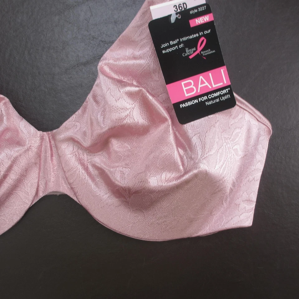 Sujetador Bali para mujer 36D rosa pasión por la comodidad estilo elevación natural 3227 Foto 4 de 4