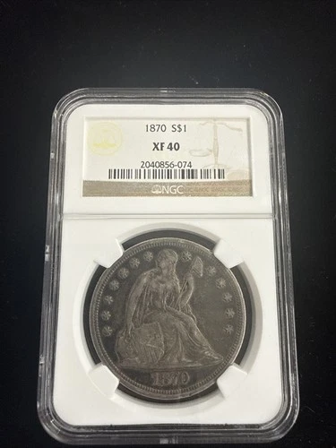 1870 S$1 Seated Liberty Dollar XF40