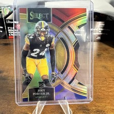 2023 Panini Select Premier Joey Porter Jr. #179 Red & Blue Prizm Die-Cut RC