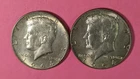 1964-D & 1964-P  Kennedy Halves - Almost Uncirculated - Some Toning - Ships Free