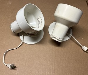 2 Portable Adjustable Spotlight Lamps Corded On Off Switch. Wall Mount Or Table