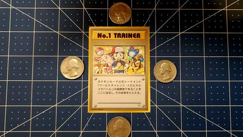 2000 Pokemon japonés promo No. 1 Tarjeta de trofeo de entrenador (STICKER) - Imagen 2 de 2