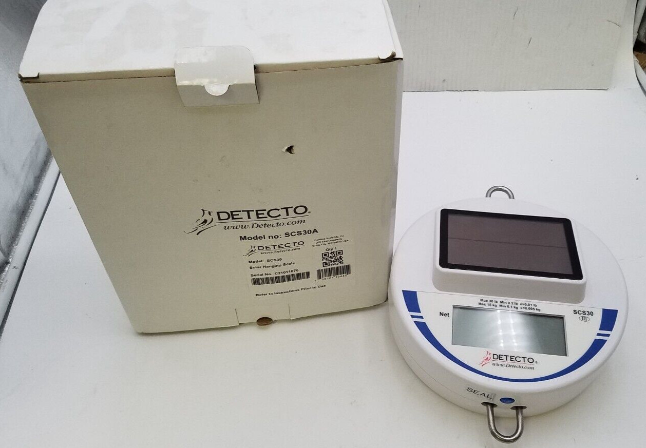 Detecto SCS30A Solar Hanging Scale 30 lb. CapacityScale only