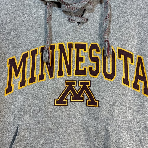 VTG Minnesota Gophers Sz S Hoodie Sweatshirt Reverse Weave MN Football Cotton Ex - Picture 2 of 14
