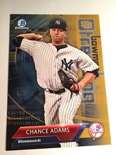 2018 Bowman Trending Jumbo 5x7 Chance Adams Yankees CA Gold /10