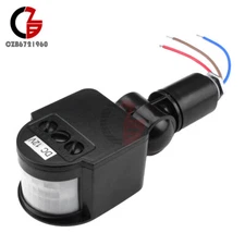 12M Security PIR Infrared Motion Sensor Detector Wall LED Light Outdoor RF 180°