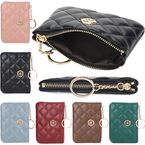 Kleine Reißverschluss Brieftaschen Damen Schlüsselring Mini Geldbörse Kreditkartenhalter Geschenke USA - Bild 2 von 38