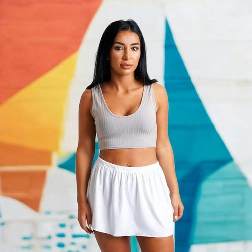Women’s White Rara Skirt Tiered Ruffle Mini Skirt Chic & Lightweight XL(UK18-20) - Picture 2 of 6