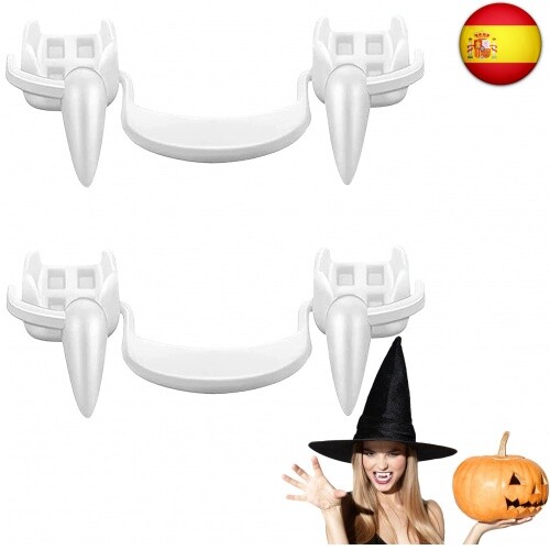 IHLOOTD 2 Pares Colmillos de Vampiro Retráctil,Dientes de Vampiro,Colmillos de - Imagen 1 de 7