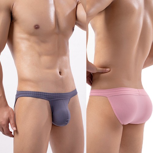 Boxer uomo sexy pantaloncini slip intimo vita bassa taglio alto marsupio rigonfiamento mutande - Foto 5 di 30