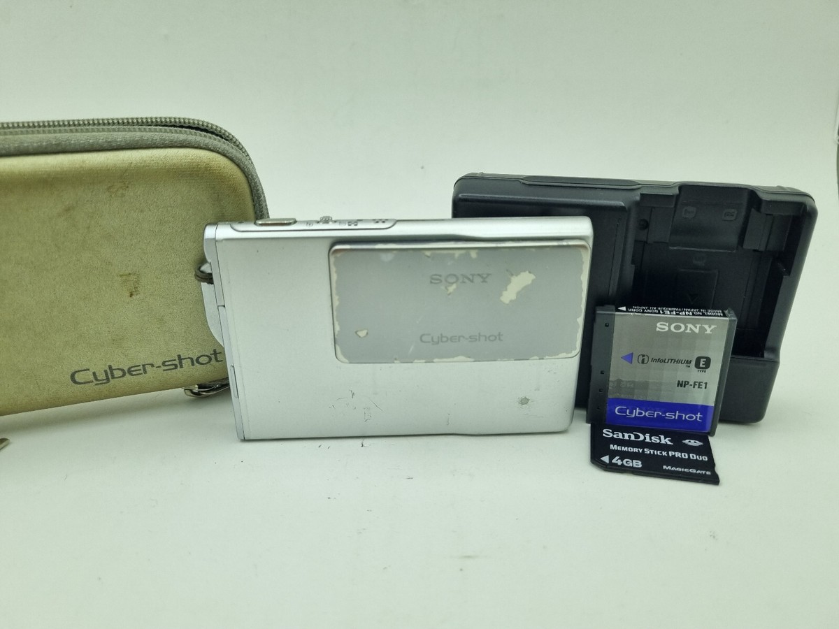 Sony Cyber-Shot DSC-T7 5.1MP Camera W/ Charger Silver Tested