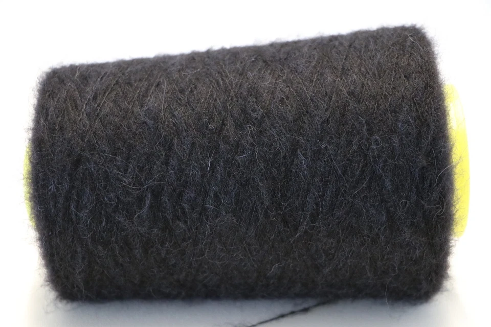 K06 (79,96€/kg) 250g ALPAKA - ALPACA / KID MOHAIR SCHWARZ (15) Wolle Zwirn Garn - Bild 2 von 4