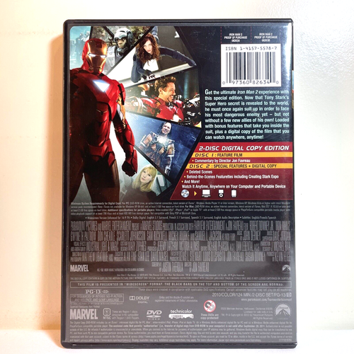 IRON MAN / IRON MAN 2 / INVINCIBLE IRON MAN (DVD) Action Sci-Fi Marvel Superhero - Picture 15 of 16