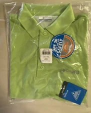NEW Columbia Men's Perfect Cast Polo Shirt, Jade Lime, X-Small, PFG, UPF 30