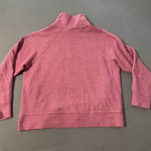 Nike Sweatshirt Womens Small Red 1/4 Zip Pullover High Neck Crop Athleisure - Picture 4 of 7