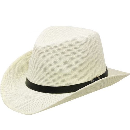 WHITE Straw COWBOY HAT WOMEN MEN Summer 