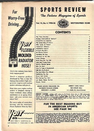Motorspeed~55/56~Vol 15 No 4~Arfons~Vukovich~Levegh~Cove~Moss~Fangio~Ascari~Hill - Picture 2 of 7