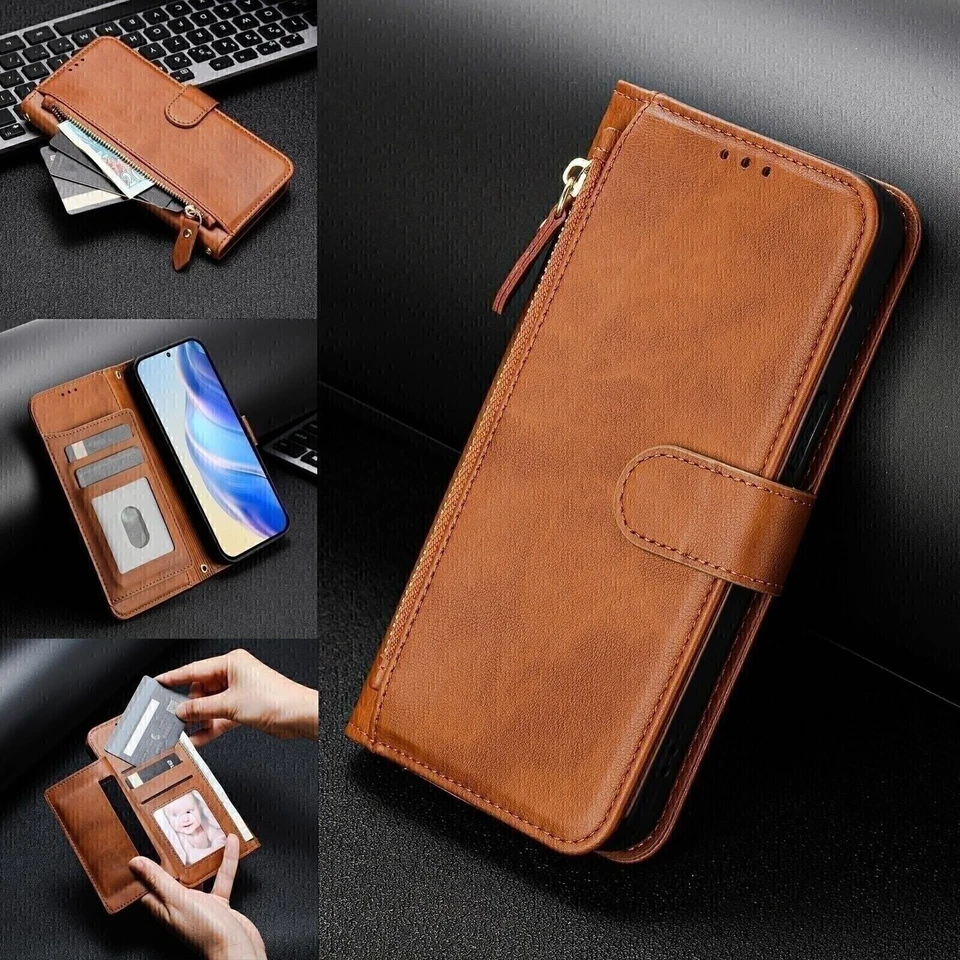 For AT&T Propel 2 5G Multi-function 7 Card Slots Leather Wallet Stand Case Cover - Image 3 of 4