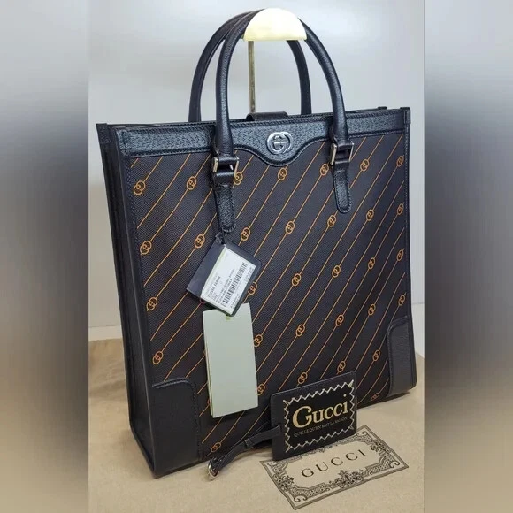 Gucci Interlocking G Jacquard Unisex Briefcase NWT