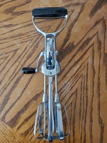 Vintage EKCO Bester Eierrührbesen Mixer Handmixer Edelstahl Hergestellt in den USA Ekco