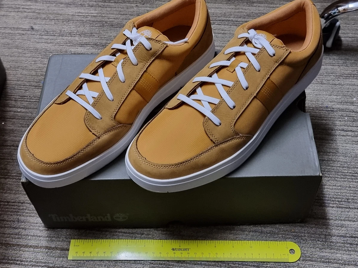 TIMBERLAND DAVIS SQUARE SNEAKERS Wheat Brown SHOES MENS UK SIZE 14.5 NEW Trainer