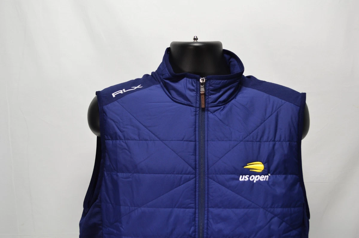 NWT Ralph Lauren RLX Mens Golf Core Navy Blue Vest US Open Tennis