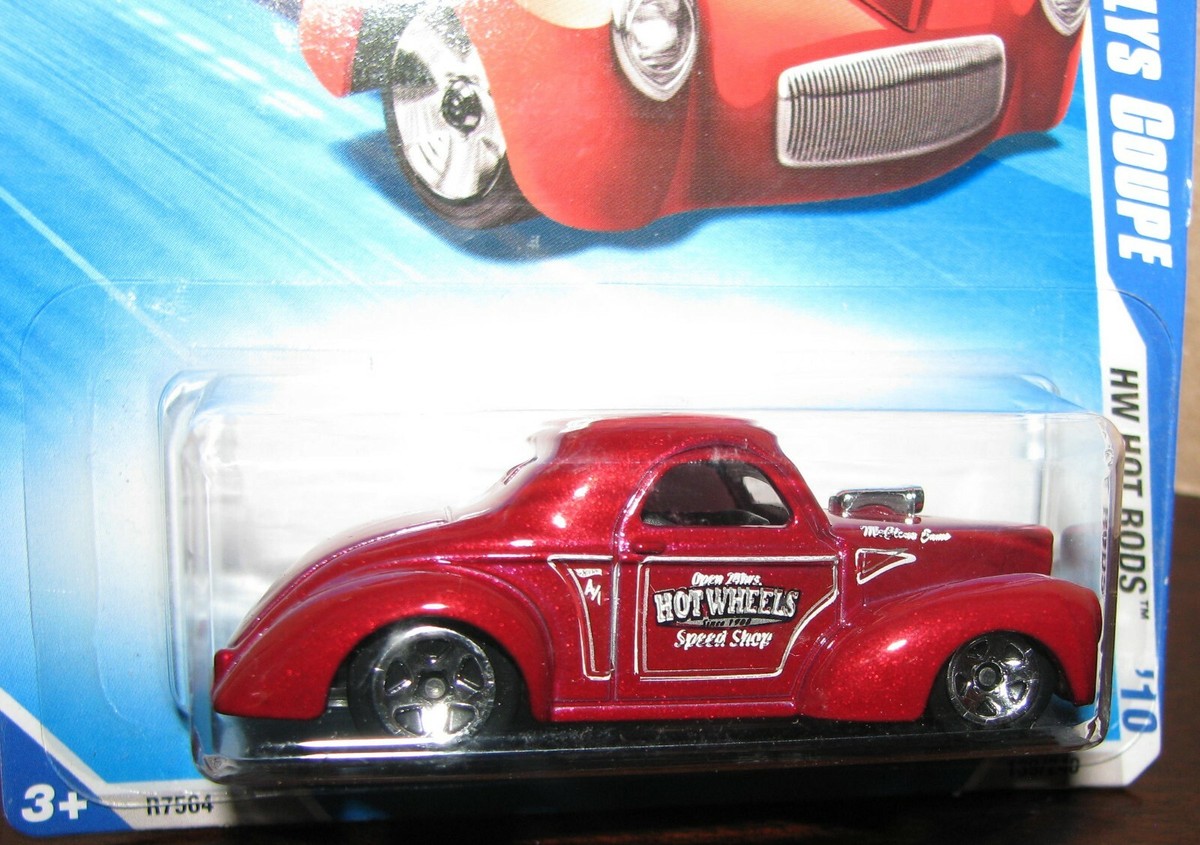 ミニカー Hot Wheels KUSTOM HOTROD Hot Wheels Custom '41 Willys Coupe Dark Red 1:64 Scale Short