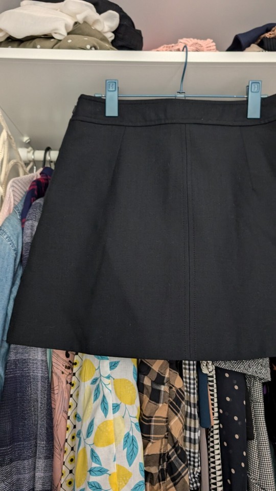 Boden Black Wool Tailored Mini Skirt Size 12 eBay