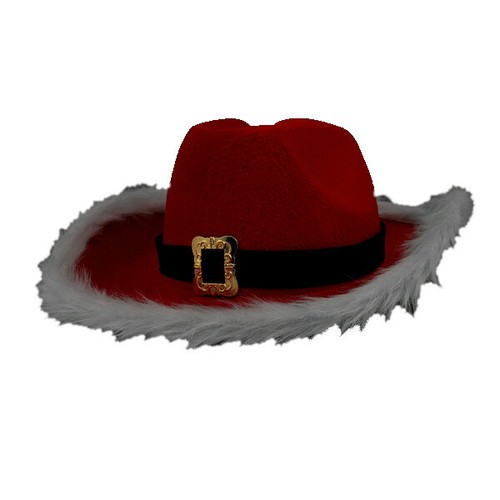 LED Flashing Christmas Cowboy Red Santa 