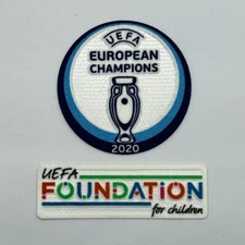 OFFICIAL UEFA EURO 2020 Champion + UEFA FOUDATION Patches (ITALY FIGC EURO 2024)