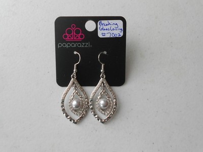 Paparazzi Earrings New Breaking Glass Ceilings 7002 Gray Ebay