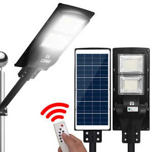 LED Solar Street Flood Light Motion Sensor Remote Outdoor Garden Lamp Lights - 120W