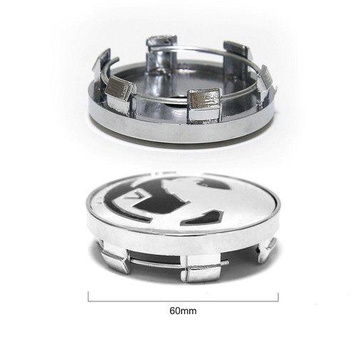 4x VAUXHALL ALLOY WHEEL CENTRE HUB CAPS BLACKCHROME 60mm ADAM CORSA
