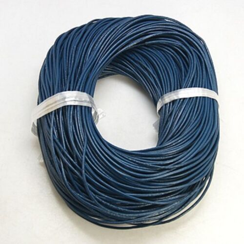 1-2 Meter Real Leather GENUINE ROUND COWHIDE LEATHER String CORD Choose Color - Picture 43 of 65
