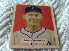 1949  BOWMAN  # 112    SAM  CHAPMAN     ATHLETICS      VG /  EX   !!