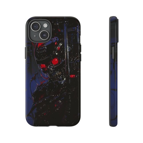 Phone Ink - Tough Case for iPhone Galaxy Pixel - Dark Cyborg Skull Android Robot - Picture 15 of 179