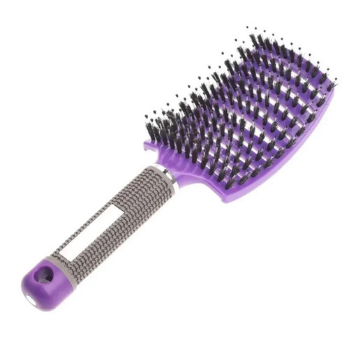 Spazzola per capelli districante spazzola per capelli setole e nylon donna capelli ricci bagnati cuoio capelluto - Foto 28 di 31