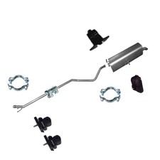 Endschalldämpfer Mittelrohr Auspuff+Anbausatz für Citroen C4 1.6 HDi NEU