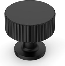 Amerdeco 10 Pack Matte Black Cabinet Knobs Single Hole Cabinet Pulls 1 Inch Draw