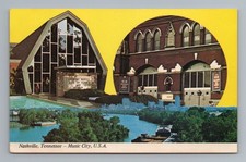 Nashville Tennessee Country Music Hall of Fame Vintage Postcard