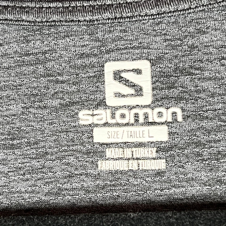 Salomon Shirt Womens Large Performance Athletic Running Tee Short Sleeve Top Foto 3 de 4
