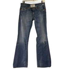 Big Star Liv Bootcut Distressed Jeans Size 28