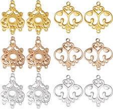 Earring Chandelier Charms,12Pcs Chandelier Component Links Alloy Earring Connect