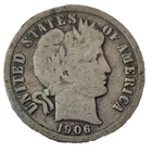 1906-D Barber Silver Dime