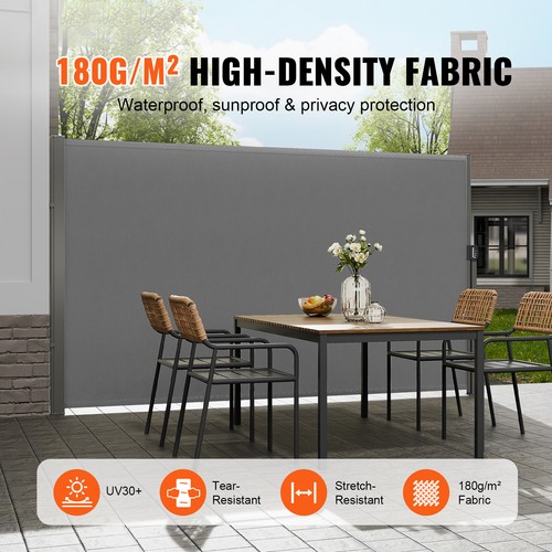 Seitenmarkise Seitenwandmarkise Sichtschutz Blickschutz Beige 180x300cm - Bild 2 von 12