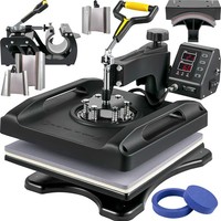 Vevor 1200W 38 X 38 Cm Hitzepresse 8 In 1 T-Shirtpresse Transferpresse T-Shirt