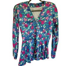 Vintage Custom 3-Piece Floral Jacket/Skirt/Belt by Mira Designer Courtier Sz-2/4