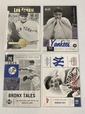 LOU GEHRIG yankees LOT (4) dif 2001 UD Cooperstown Legends of NY (B-37)