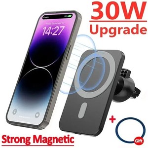 30W Magnetic Car Wireless Charger iPhone 12-15 Pro Max Mini Fast Charging USA