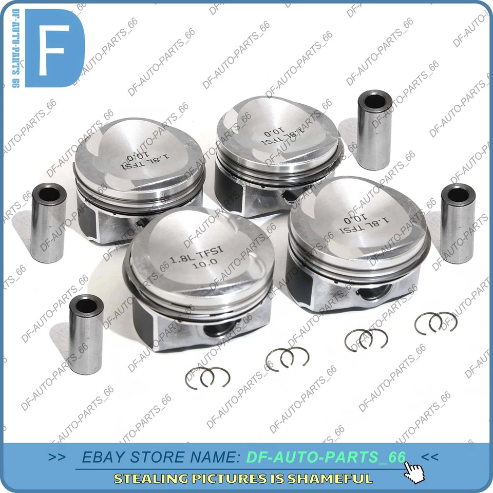 4x MAHLE Pistons & Rings 82.5mm Φ21mm For AUDI A3 A4 A5 TT VW Passat CC 1.8TSI - Image 2 of 4
